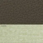 Moderní manželská postel z koženky a látky vyrobené v Itálii - Zeldo Viadurini