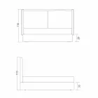 Moderní manželská postel, bez úložného prostoru, Kate by Bolzan Viadurini