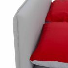 Manželská postel potažená imitací kůže s nohami vyrobená v Itálii - Nurzio Viadurini