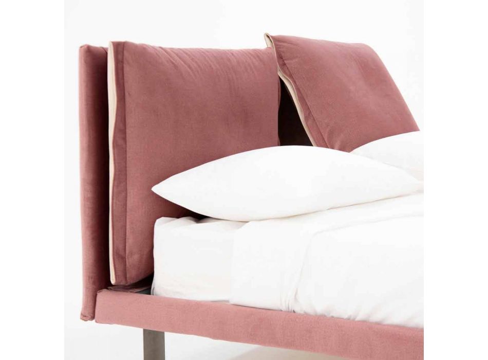 Manželská postel pokrytá odnímatelnou látkou vyrobenou v Itálii - Tevio Viadurini