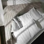 Moderní kulatá manželská postel s úhlovým čelo vyrobeným v Itálii - Tima Viadurini