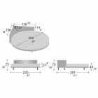 Moderní kulatá manželská postel s úhlovým čelo vyrobeným v Itálii - Tima Viadurini