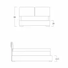 Manželská postel bez krabice, moderní design, Iorca by Bolzan Viadurini