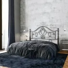 Dvojlůžko Tubular Iron Headboard Antique Brown Gold - Size Viadurini