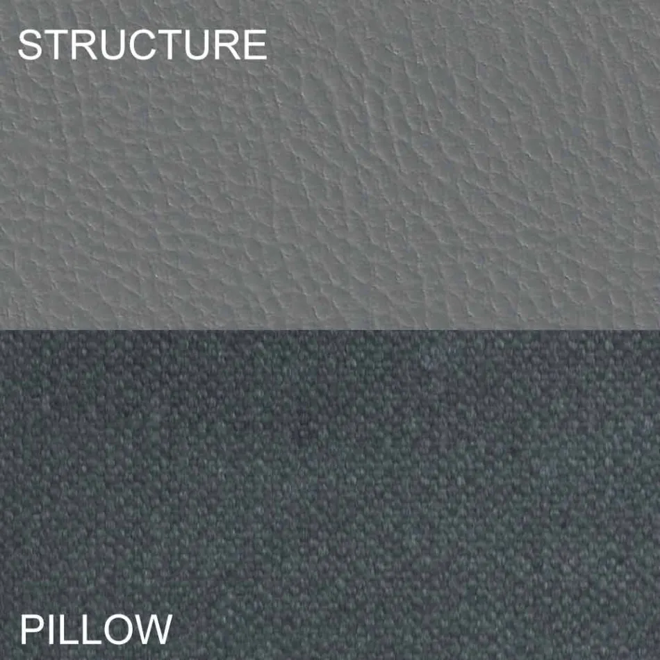 Kulatá manželská postel potažená v italském designu Ecoleather - Vesio Viadurini