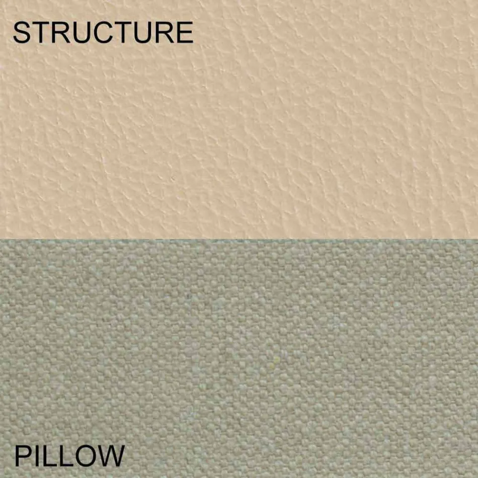 Kulatá manželská postel potažená v italském designu Ecoleather - Vesio Viadurini