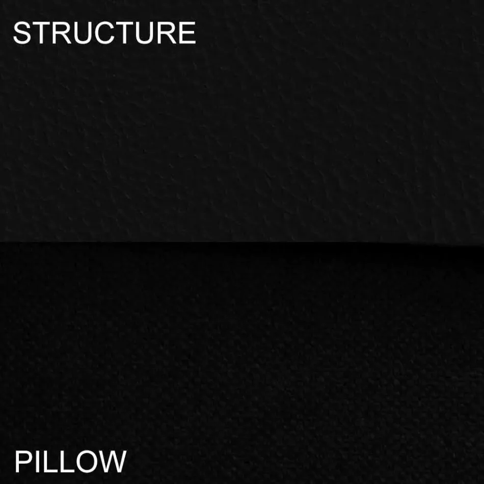 Kulatá manželská postel potažená v italském designu Ecoleather - Vesio Viadurini