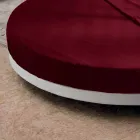 Kulatá manželská postel potažená v italském designu Ecoleather - Vesio Viadurini