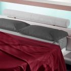 Kulatá manželská postel potažená v italském designu Ecoleather - Vesio Viadurini