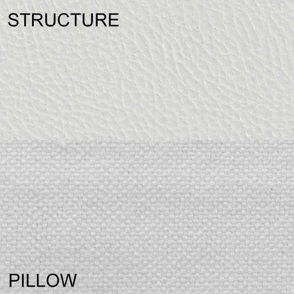 Kulatá manželská postel potažená v italském designu Ecoleather - Vesio Viadurini