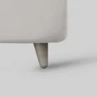 Jednolůžko s polstrovaným čelem a nožičkami Made in Italy - Aaron Viadurini