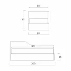 Jednolůžko s tvarovanou čelo a boční panel, Line8 Bolzan Viadurini