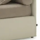 Jednolůžko s čelo postele, železo a dřevo struktura Line by Bolzan Viadurini