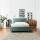 Samostatná čalouněná postel s volitelným úložným prostorem Made in Italy - Akira Viadurini