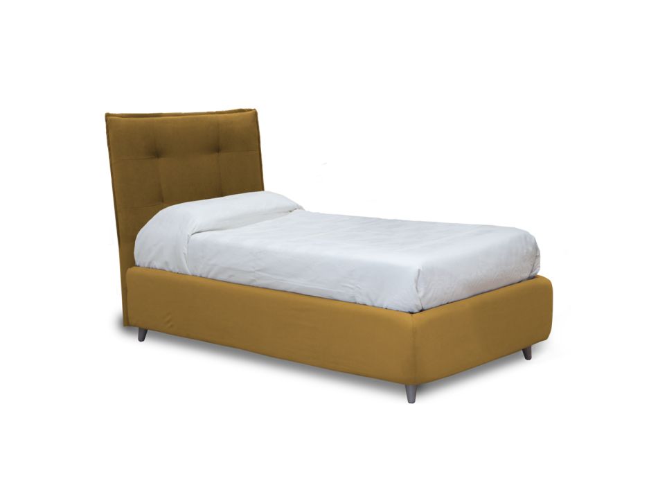 Samostatná čalouněná postel s volitelným úložným prostorem Made in Italy - Akira Viadurini