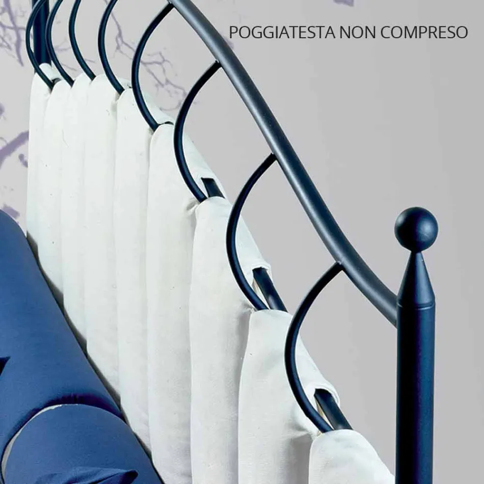 Jedno lůžko v kované železné Amethyst Viadurini