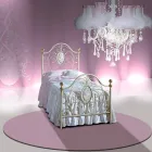 Jedno lůžko v kované železné Turquoise Viadurini