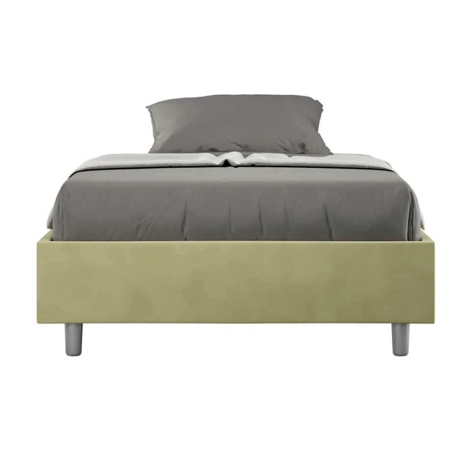 Manželská postel 120x200 cm potažená mikrovláknem vyrobená v Itálii - Athlete Viadurini