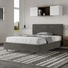 Manželská postel 140x200 cm s čelem z mikrovlákna Made in Italy - Pallone Viadurini