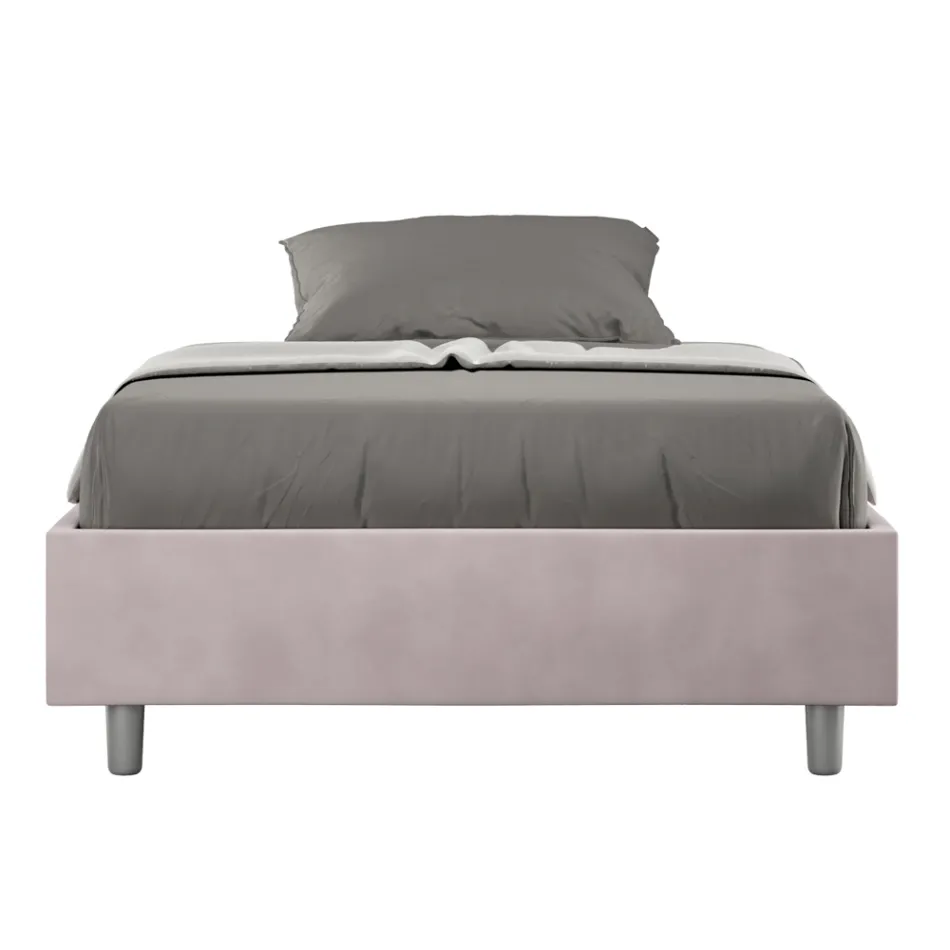 Manželská postel 140x200 cm s potahem z mikrovlákna, vyrobeno v Itálii - Athlete Viadurini