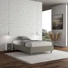 Manželská postel 140x200 cm čalouněná umělou kůží vyrobená v Itálii - Athlete Viadurini