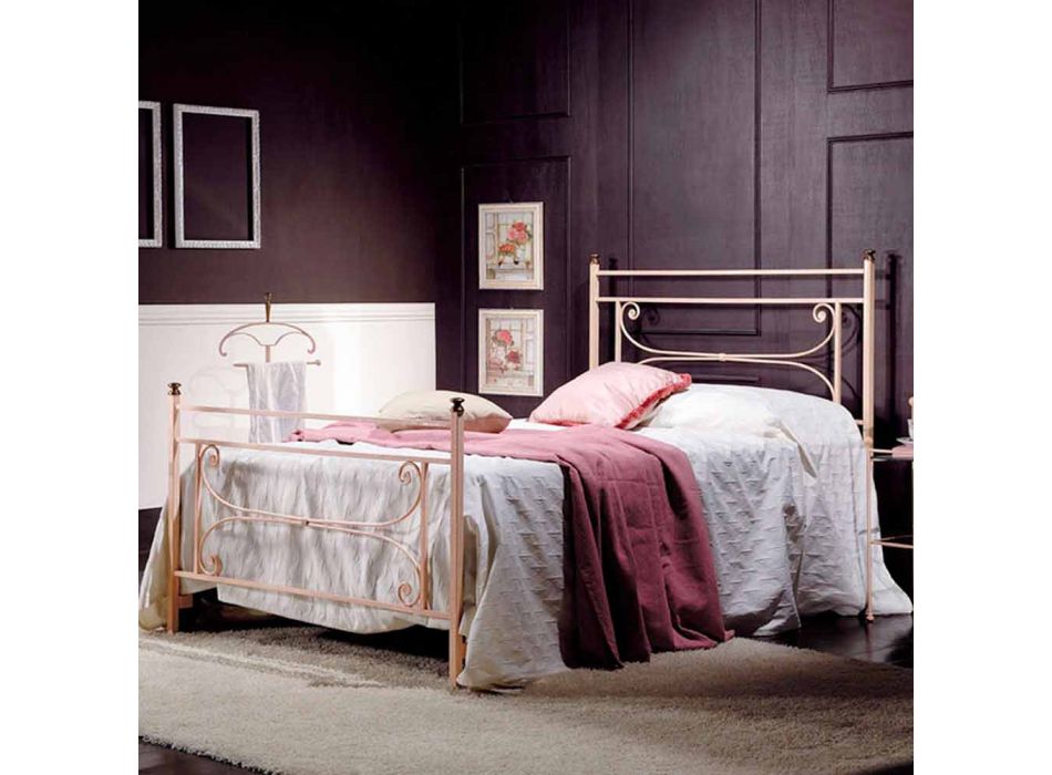 Full Bed a půl čtverečních kované železné kované Claudia Viadurini