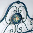 Postel queen size kovaného železa drcený Gloria design Viadurini