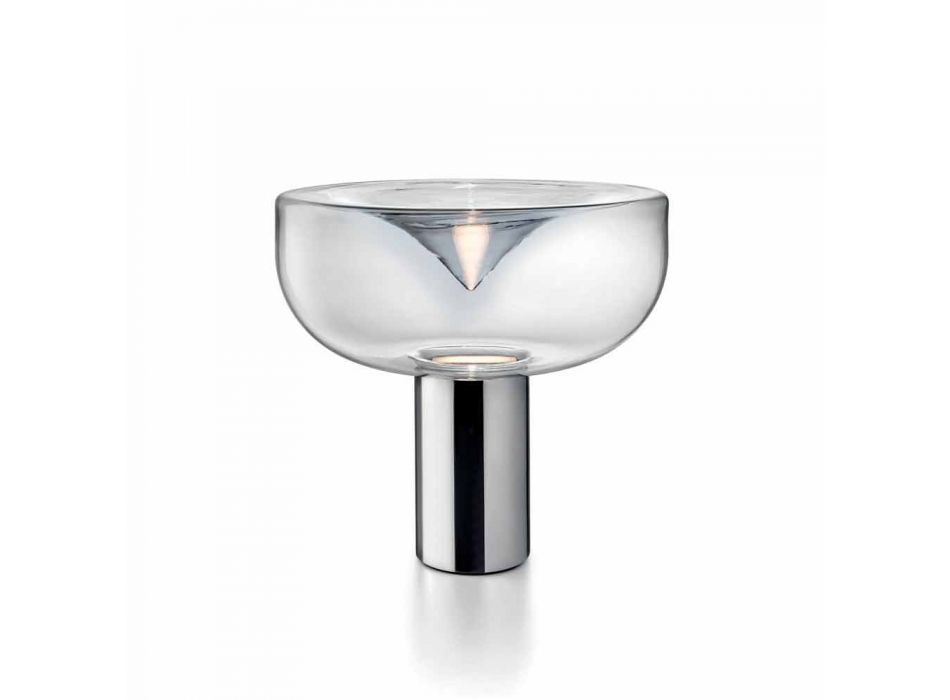 Aella Leucos Současná stolní lampa v křišťálovém skle LED RGB Viadurini