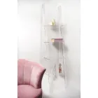 Nástěnná knihovna v průhledném designu z plexiskla až pro 4 prvky - Trezza Viadurini