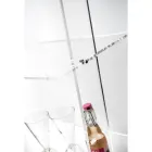 Nástěnná knihovna v průhledném designu z plexiskla až pro 4 prvky - Trezza Viadurini