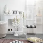 Transparentní plexisklová nástěnná knihovna Design až 4 prvky - Trezza Viadurini