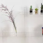 Knihovna průhledná stěna Sfera3 L180 x H180 x P30 cm, vyrobený v Itálii Viadurini