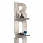 Nástěnná knihovna s ručním designem v Itálii 3 police Nicla Viadurini