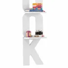 Nástěnná knihovna s ručním designem v Itálii 3 police Nicla Viadurini