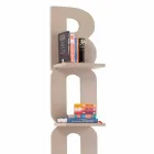 Nástěnná knihovna s ručním designem v Itálii 3 police Nicla Viadurini