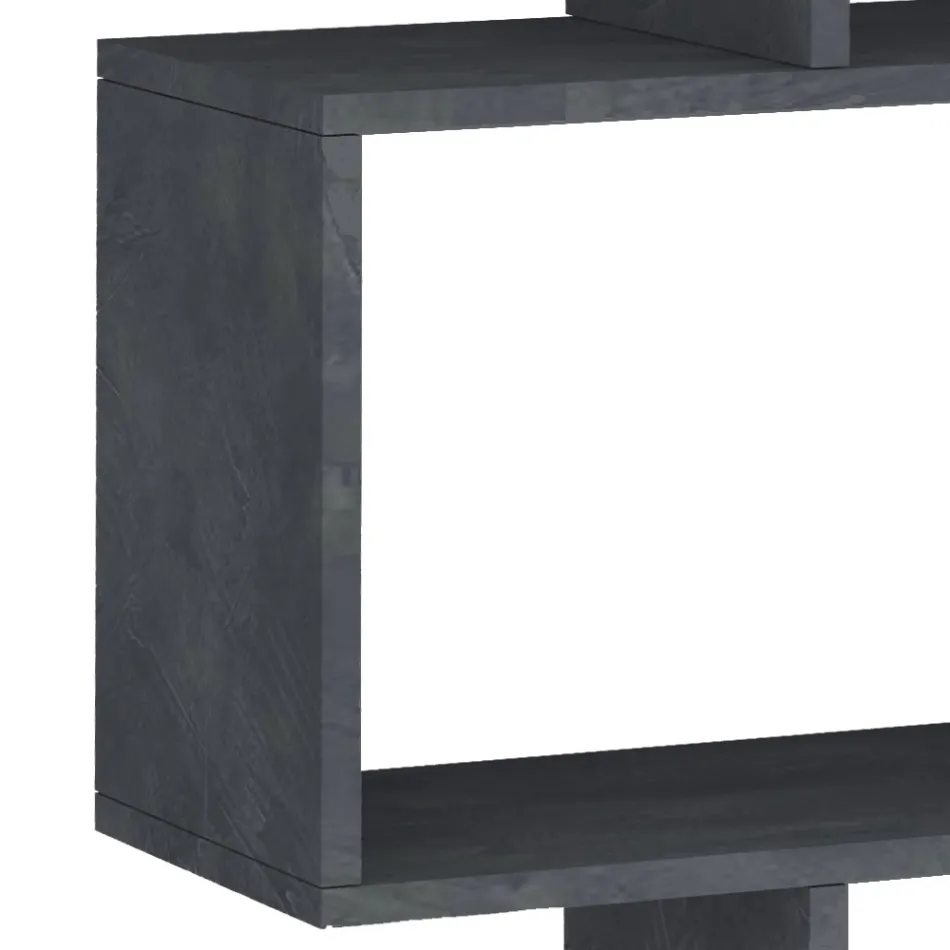 Vertikální designová nástěnná knihovna Obývací pokoj ve dřevě 3 povrchové úpravy - Minetta Viadurini