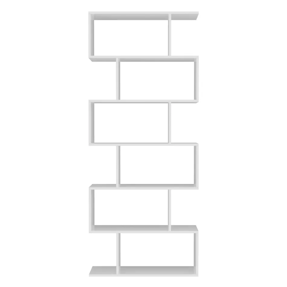 Vertikální designová nástěnná knihovna Obývací pokoj ve dřevě 3 povrchové úpravy - Minetta Viadurini