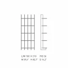 Nástěnná knihovna Shabby Chic v designu bílé jasanové dřevo - Babele Viadurini