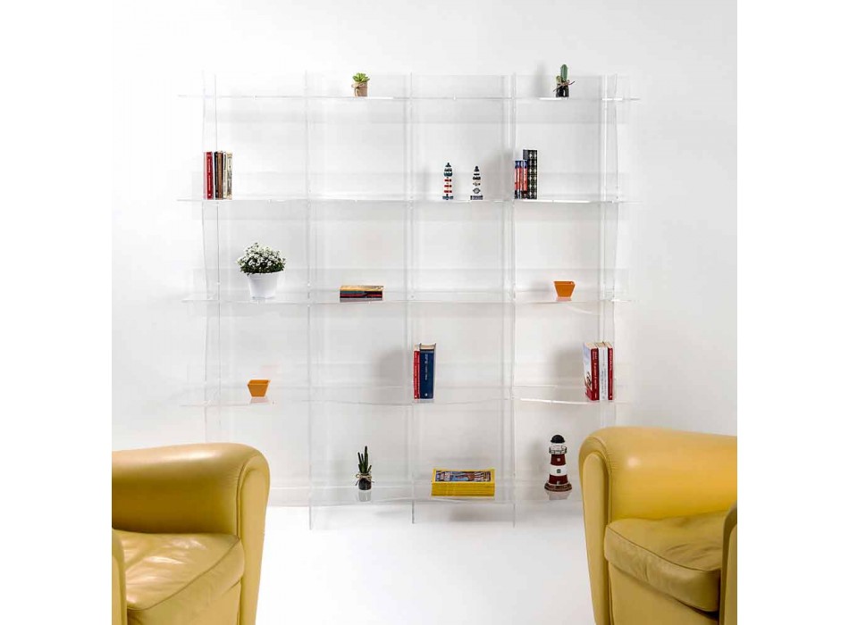 Volně stojící knihovna / stěna moderní design Pam transparentní Viadurini