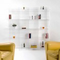 Volně stojící knihovna / stěna moderní design Pam transparentní