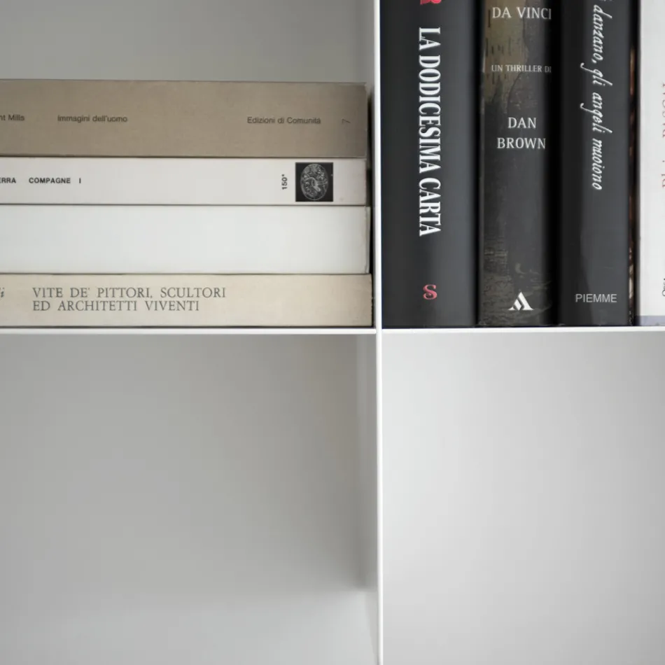 Modulární designová nástěnná knihovna z vysoce kvalitního kovu - Roger Viadurini