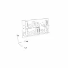 Knihovna Hang Skyline 130x70 Mabele Viadurini