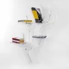 Knihovna bílá moderní design Carol Wall, made in Italy Viadurini