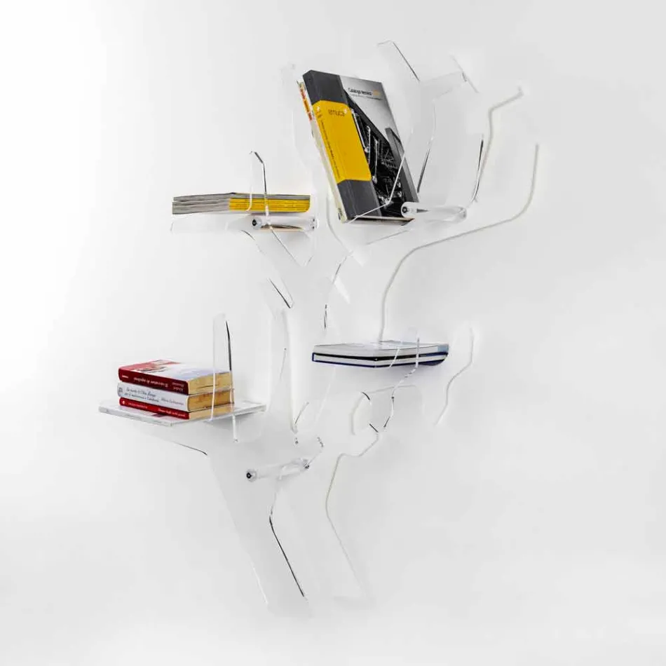 Knihovna bílá moderní design Carol Wall, made in Italy Viadurini