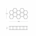 Slide Hexa barevná stěnová knižka vyrobená v Itálii Viadurini