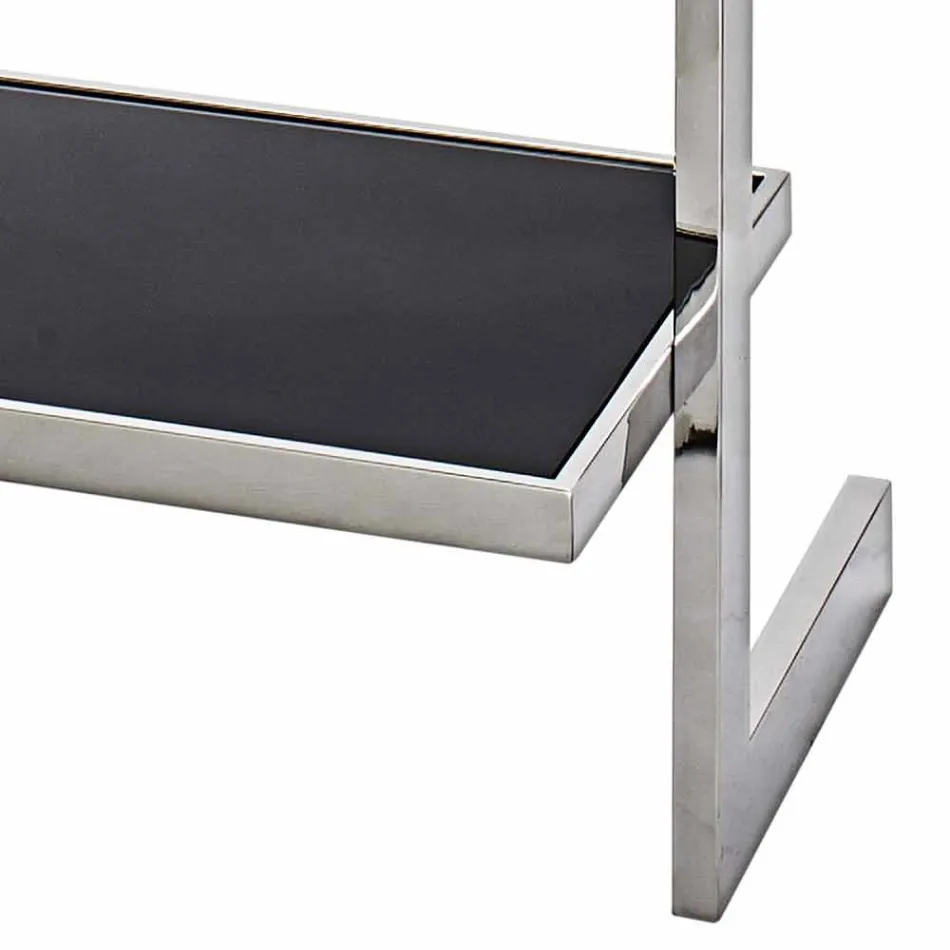 Knihovna stěna oceli a skla konstrukce 60x180x44cm Tafre Viadurini