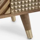 Knihovna do obývacího pokoje z mangového dřeva a recyklované dveře Homemotion - Auriel Viadurini