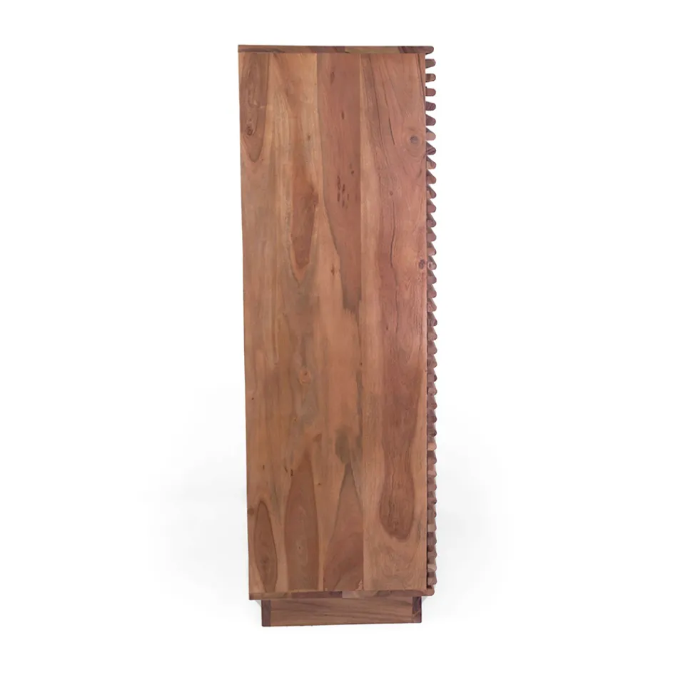 Knihovna do obývacího pokoje z akáciového dřeva - Vortice Viadurini