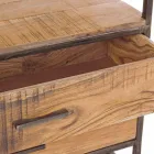 Podlahová police v průmyslovém stylu z oceli a dřeva Homemotion - Zompo Viadurini