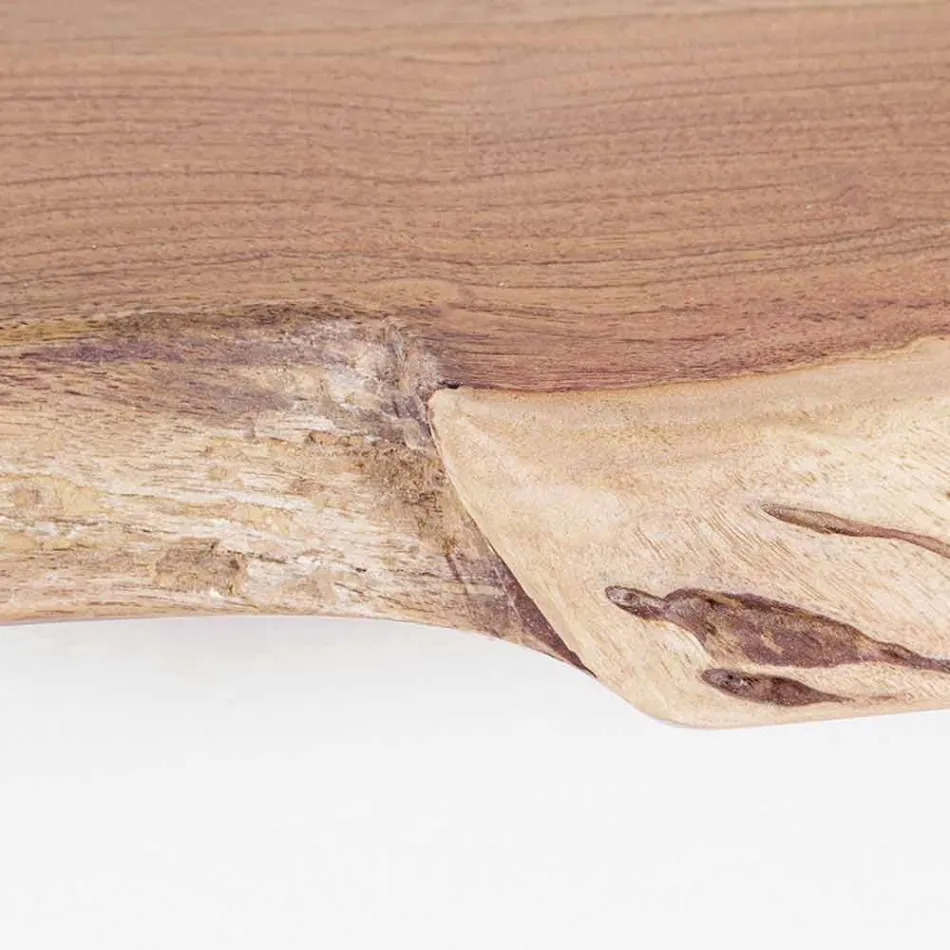 Moderní podlahová knihovna z akáciového dřeva s 5 policemi Homemotion - Lauro Viadurini